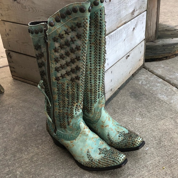 Double D Ranch Killa Flag Boots 9.5 Cowboy Lane - Picture 11 of 16